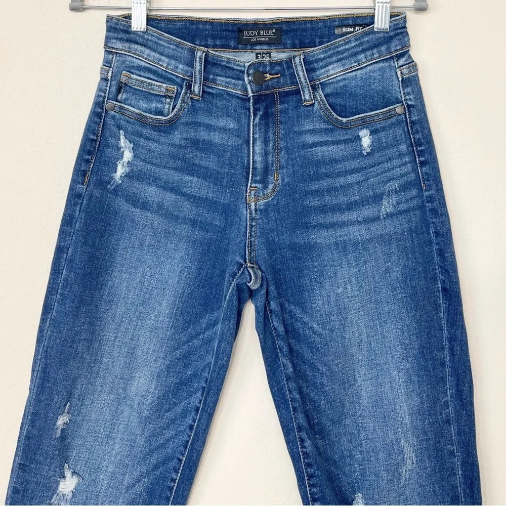 Judy Blue Walk This City Slim Fit Jeans Size 3 / 26 - Picture 3 of 12